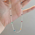 Collar de cuentas multicolor — alegre y original