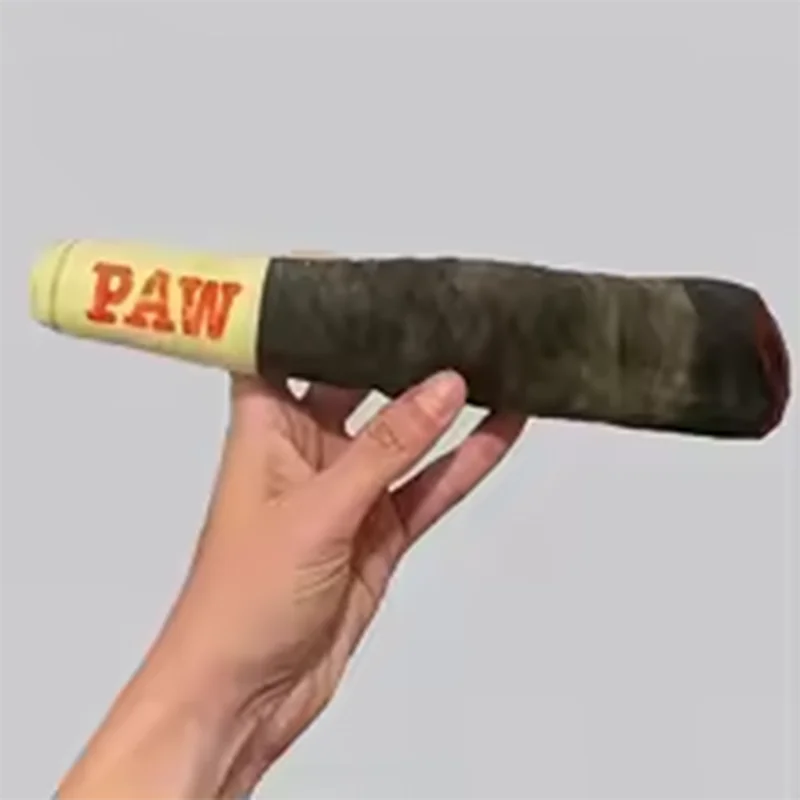 Plüschtier in Zigarrenform für Hunde – lustig und quietschend