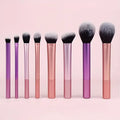 8-piece makeup brush kit — soft synthetic hair for face and eyes