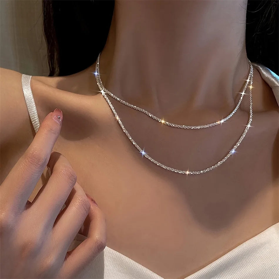 Fashion jewelry necklace — elegant, thin chain for women