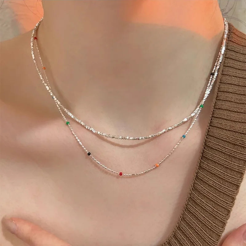 Collar de cuentas multicolor — alegre y original