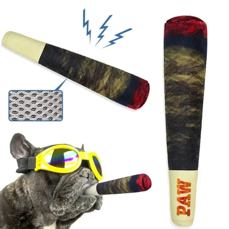 Plüschtier in Zigarrenform für Hunde – lustig und quietschend